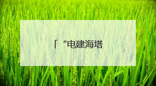 “电建海塔”诞生记