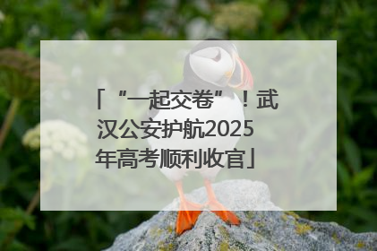 “一起交卷”！武汉公安护航2025年高考顺利收官
