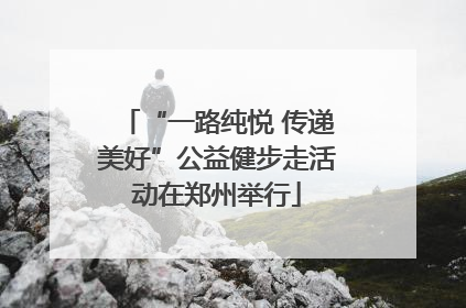 “一路纯悦 传递美好”公益健步走活动在郑州举行