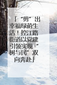 “剪”出幸福绿荫生活！控江路街道以党建引领实现“树与民”双向奔赴