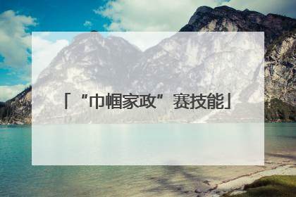 “巾帼家政”赛技能