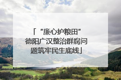 “廉心护粮田” 德阳广汉整治群腐问题筑牢民生底线