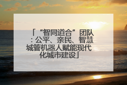 “智同道合”团队：公平、亲民、智慧城管机器人赋能现代化城市建设