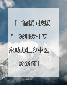 “智援+技援” 深圳援桂专家助力壮乡中医焕新颜