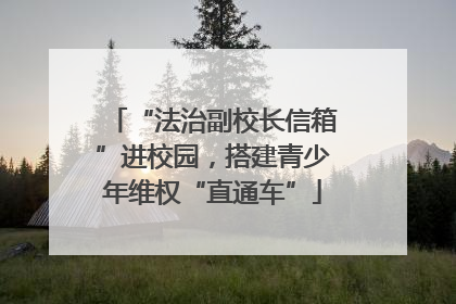 “法治副校长信箱”进校园，搭建青少年维权“直通车”