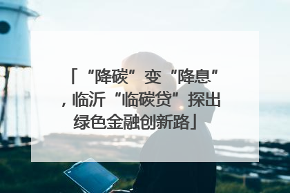 “降碳”变“降息”，临沂“临碳贷”探出绿色金融创新路