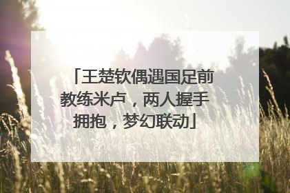 王楚钦偶遇国足前教练米卢，两人握手拥抱，梦幻联动