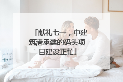 献礼七一，中建筑港承建的码头项目建设正忙