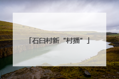 石臼村新“村播”