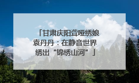 甘肃庆阳聋哑绣娘袁丹丹：在静音世界绣出“锦绣山河”