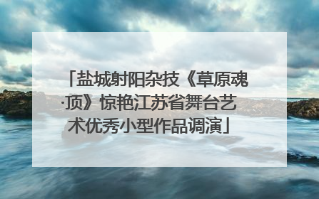 盐城射阳杂技《草原魂·顶》惊艳江苏省舞台艺术优秀小型作品调演
