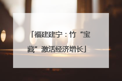 福建建宁：竹“宝藏”激活经济增长