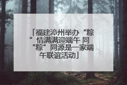 福建漳州举办“粽”情满满迎端午 同“粽”同源是一家端午联谊活动
