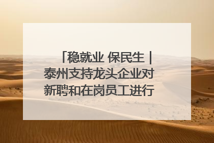 稳就业 保民生｜泰州支持龙头企业对新聘和在岗员工进行实训——到岗就能用 用了就见效