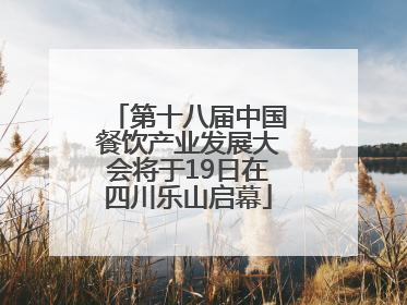 第十八届中国餐饮产业发展大会将于19日在四川乐山启幕
