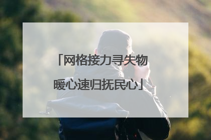 网格接力寻失物 暖心速归抚民心
