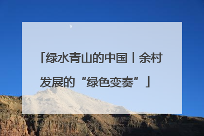 绿水青山的中国丨余村发展的“绿色变奏”