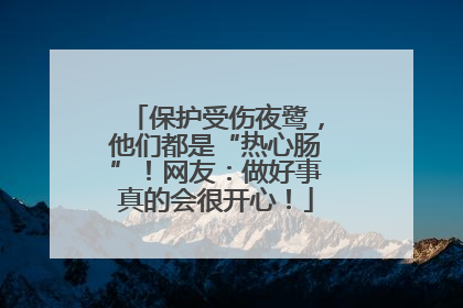 保护受伤夜鹭，他们都是“热心肠”！网友：做好事真的会很开心！
