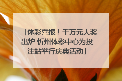 体彩喜报！千万元大奖出炉 忻州体彩中心为投注站举行庆典活动