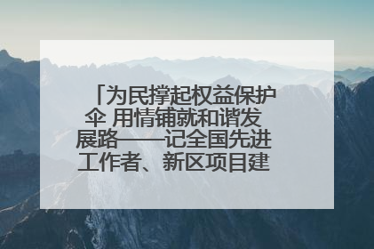 为民撑起权益保护伞 用情铺就和谐发展路——记全国先进工作者、新区项目建设中心干部卢小勇