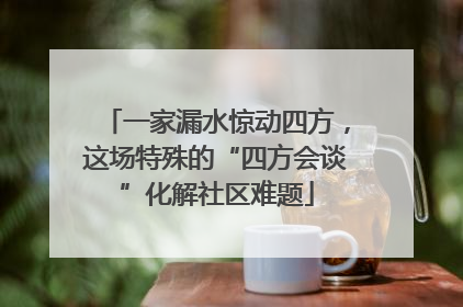 一家漏水惊动四方，这场特殊的“四方会谈”化解社区难题