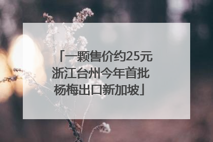一颗售价约25元 浙江台州今年首批杨梅出口新加坡