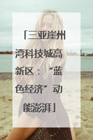 三亚崖州湾科技城高新区：“蓝色经济”动能澎湃