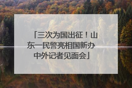 三次为国出征！山东一民警亮相国新办中外记者见面会