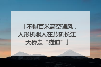 不惧百米高空强风，人形机器人在燕矶长江大桥走“猫道”