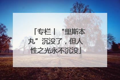 专栏丨“里斯本丸”沉没了，但人性之光永不沉没