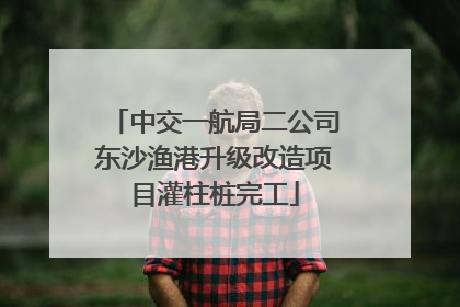 中交一航局二公司东沙渔港升级改造项目灌柱桩完工