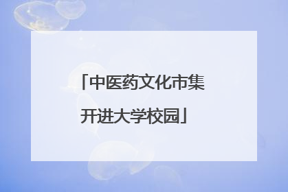 中医药文化市集开进大学校园