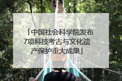 中国社会科学院发布7项科技考古与文化遗产保护重大成果
