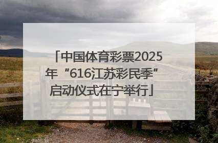 中国体育彩票2025年“616江苏彩民季”启动仪式在宁举行