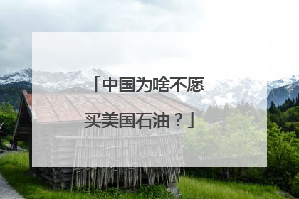中国为啥不愿买美国石油？
