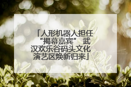 人形机器人担任“揭幕嘉宾” 武汉欢乐谷码头文化演艺区焕新归来