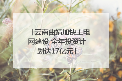 云南曲靖加快主电网建设 全年投资计划达17亿元