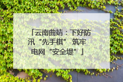 云南曲靖：下好防汛“先手棋” 筑牢电网“安全堤”