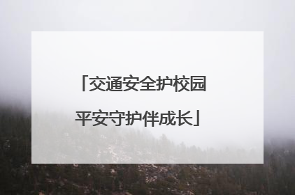 交通安全护校园 平安守护伴成长