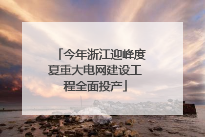今年浙江迎峰度夏重大电网建设工程全面投产