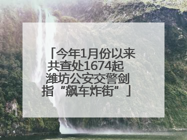 今年1月份以来共查处1674起 潍坊公安交警剑指“飙车炸街”