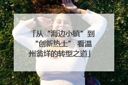 从“海边小镇”到“创新热土” 看温州翁垟的转型之道
