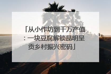 从小作坊到千万产值：一块豆腐解锁昆明呈贡乡村振兴密码