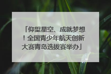 仰望星空、成就梦想！全国青少年航天创新大赛青岛选拔赛举办