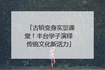 古镇变身实景课堂！丰台学子演绎传统文化新活力