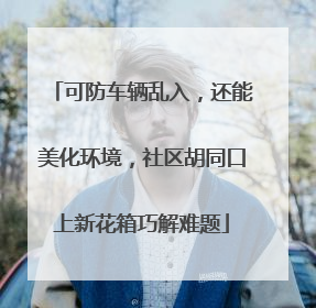 可防车辆乱入，还能美化环境，社区胡同口上新花箱巧解难题