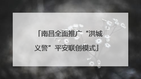 南昌全面推广“洪城义警”平安联创模式