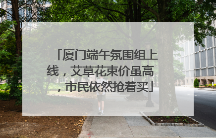 厦门端午氛围组上线，艾草花束价虽高，市民依然抢着买
