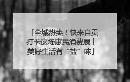 全城热卖！快来自贡打卡这场惠民消费展丨美好生活有“盐”味