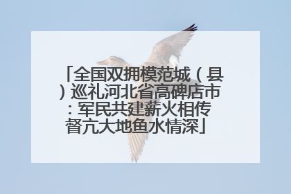 全国双拥模范城（县）巡礼河北省高碑店市：军民共建薪火相传 督亢大地鱼水情深